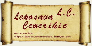Leposava Čemerikić vizit kartica
